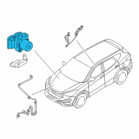 OEM Hyundai Santa Fe XL Anti-Lock Brake Pump Diagram - 58920-B8AC0