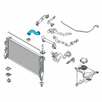 OEM 2021 BMW X1 Radiator Upper-Thermostat Hose Diagram - 17-12-8-658-482