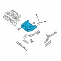 OEM 2007 Nissan Sentra Floor - Rear, Rear Diagram - 74511-ET530