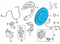 OEM BMW 540i BRAKE DISC, VENTILATED, LEFT Diagram - 34-20-6-896-673