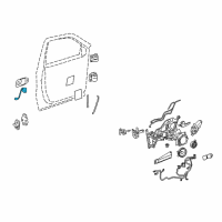 OEM 2005 Buick Terraza Cylinder Kit, Front Side Door Lock (Uncoded) Diagram - 89024299