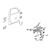 OEM 2005 Saturn Relay Handle, Inside Diagram - 89044625