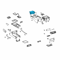 OEM Lexus GX470 Instrument Panel Cup Holder Sub-Assembly Diagram - 55604-60150-C0