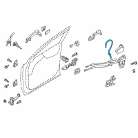 OEM 2014 Hyundai Santa Fe Front Door Outside Handle Cable Assembly Diagram - 81381-2W000