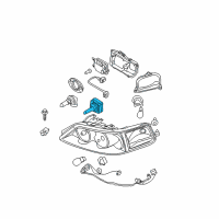 OEM 2003 Lincoln Town Car Lower Beam Bulb Diagram - 2U5Z-13N021-BA