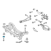 OEM 2011 Lexus HS250h Stopper, Rear Suspension Member, Rear Lower Diagram - 52278-75010