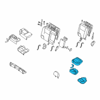 OEM 2012 Nissan Sentra Cushion Rear Seat LH Diagram - 88350-ZE91C