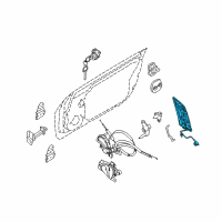 OEM Nissan 370Z Front Door Outside Handle Assembly, Right Diagram - 80606-1EA0C