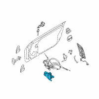 OEM 2016 Nissan 370Z Driver Front Door Inside Handle Diagram - 80671-1EA0A