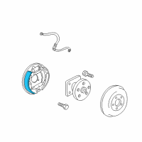 OEM 2005 Pontiac Aztek Shoe Kit, Rear Brake Diagram - 88950907