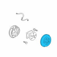 OEM 2006 Chevrolet Equinox Drum Asm, Rear Brake Diagram - 10304169