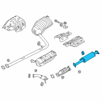 OEM 2016 Kia Optima Center Muffler Assembly Diagram - 286504U120