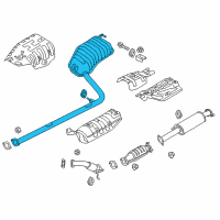 OEM 2016 Kia Optima Rear Muffler Assembly Diagram - 287104U110