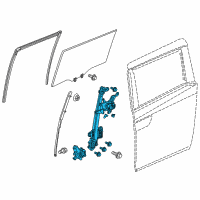 OEM 2013 Honda Odyssey Regulator Assembly Right, Rear Diagram - 72710-TK8-A02