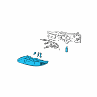 OEM Oldsmobile Alero Composite Headlamp Diagram - 22689652