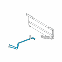 OEM 2003 Mercury Mountaineer Oil Cooler Line Diagram - 1L2Z7R081BC