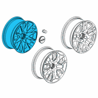 OEM 2019 Chevrolet Silverado 1500 LD Wheel, Alloy Diagram - 84570309