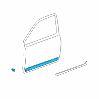 OEM Toyota Echo Lower Molding Diagram - 75735-52010