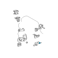 OEM 2006 Toyota RAV4 Side Mount Bracket Damper Diagram - 12351-11072