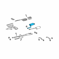 OEM 2007 Lexus LS460 Exhaust Tail Pipe Assembly Diagram - 17430-38560