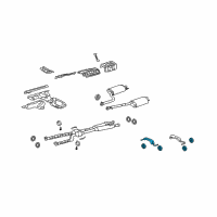 OEM 2012 Lexus LS460 Support Sub-Assy, Exhaust Pipe, NO.3 Diagram - 17508-38070