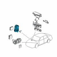 OEM 2002 Honda Accord Box Assembly, Fuse (Passenger Side) Diagram - 38210-S82-A21