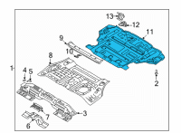 OEM 2021 Hyundai Santa Fe Panel Assembly-Rear Floor, RR Diagram - 65513-S2500