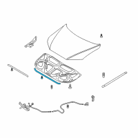 OEM 2008 Hyundai Santa Fe Strip Assembly-Hood Seal Diagram - 86435-2B000