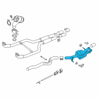 OEM 2013 BMW M5 Rear Silencer, Left, With Exhaust Flap Diagram - 18-30-7-848-141