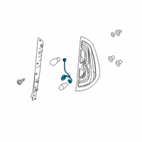 OEM 2019 Kia Soul EV Rear Combination Holder & Wiring Diagram - 92450E4000