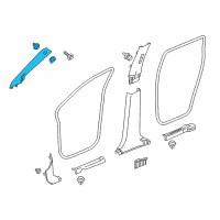 OEM 2021 Honda Ridgeline Garnish Assy., R. FR. Pillar *YR507L* (SHADOW BEIGE) Diagram - 84101-TG7-A01ZA