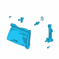 OEM 1998 Nissan Frontier Driver Side Headlight Assembly Diagram - 26060-3S525