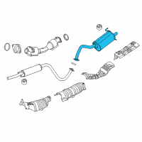 OEM 2013 Nissan Sentra Exhaust, Main Muffler Assembly Diagram - 20100-3SA1A