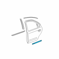 OEM 2006 Lincoln LS Body Side Molding Diagram - 5W4Z-5425556-APTM