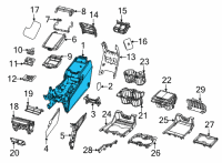 OEM 2021 Jeep Grand Cherokee L BASE-FLOOR CONSOLE Diagram - 7GU05TX7AB