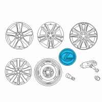 OEM Lexus NX300 Ornament Sub-Assy, Wheel Hub Diagram - 42603-53110