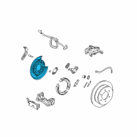 OEM Hummer H3T Plate, Rear Brake Backing Diagram - 15111377