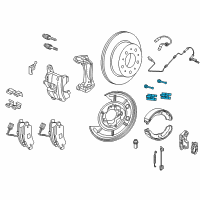 OEM 2016 Ram ProMaster 3500 Spring-Brake Shoe Hold Down Diagram - 68095417AA