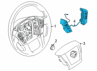 OEM Nissan Frontier SWITCH ASSY - STEERING Diagram - 25550-9BU1A