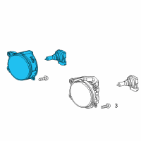 OEM Toyota RAV4 Fog Lamp Assembly Diagram - 81220-0R020