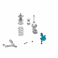 OEM 2003 Honda Civic Knuckle, Right Front (Abs) Diagram - 51210-S5A-J30