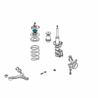 OEM 2002 Honda Civic Bearing, Front Damper Mounting Diagram - 51726-S5A-701