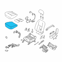 OEM 2016 Nissan Titan XD Pad Assy-Cushion, Front Seat LH Diagram - 87361-EZ12A