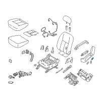 OEM Infiniti QX60 Seat Lumbar Switch Assembly Diagram - 87317-3TD6A