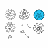 OEM 2014 Kia Rio Wheel Assembly-Aluminum Diagram - 529101W450