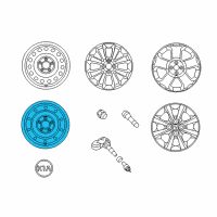 OEM 2016 Kia Rio Wheel Assembly-Temporary Diagram - 529101W950