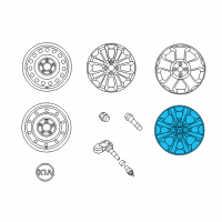 OEM 2016 Kia Rio Wheel Hub Cap Assembly Diagram - 529601W150