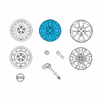 OEM Kia Rio Wheel Assembly-Aluminum Diagram - 529101W250