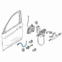 OEM 2018 BMW X1 Bowden Cable, Door Opener, Front Diagram - 51-21-7-349-494