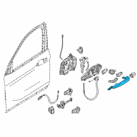 OEM 2020 BMW X1 Exterior Door Handle Diagram - 51217483843